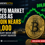 Bitcoin nearing $70,000 as cryptocurrency market surges following Treasury buybacks and short liquidations